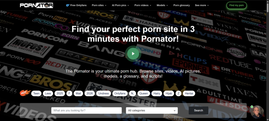 Find your perfect porn site with Pornator